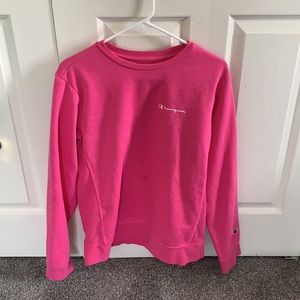 pink champion crewneck